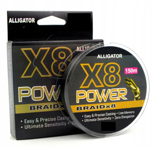 Pletená šňůra X 8 Power braid Alligator